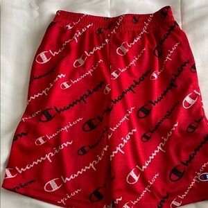 Champion Red Logo Shorts
